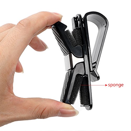 VT BigHome Portable Fastener Cip Eyeglasses Clip Ticket Card Clamp ABS Car Glasses Cases Black Car Sun Visor Sunglasses Holder
