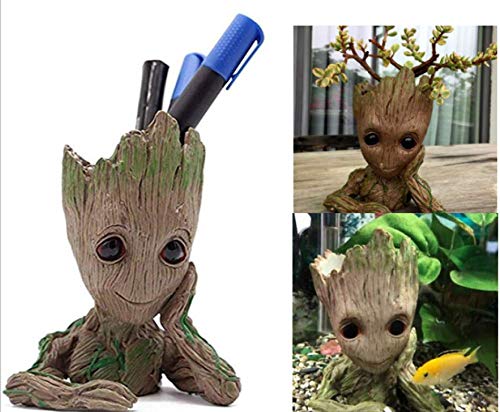 Egiftonline Baby Groot Planter Pot Pen Holder for Desk Decor Aquarium Accessories Desk Decorations for Office Great Gift Idea