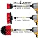 Stiff Bristle Power Scrubber Kit with Extension - Pressure Washer Surface Cleaner Alternative - Ideal for Cleaning Outdoor Garden, Fire Pit, Patio, Graveyard Tombstone, Bird Bath, Siding, and Deck