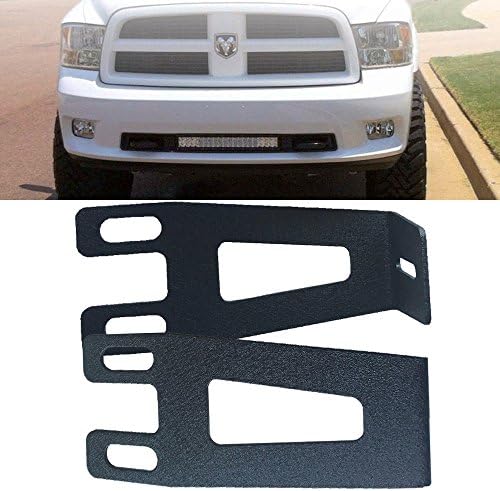 20"INCH Single/Dual Row Light Bar Front Hidden Bumper Mounting Brackets For 2003-2016 Dodge RAM 2500 3500