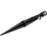 Raindrip 382005B 8-Inch Sprinkler Stake with 4-Inch Riser for Drip Irrigation and Drip Systems, Plastic, 5-Pack, Black
