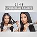 Hair Straightener and Curling Iron 1 Inch 2-in-1 Flat Iron, Hair Curler, Styler – Ceramic Plates Ionic Technology Salon Grade – 13 Adjustable Temperatures For Delicate Normal or Thick Hair Typesthumb 2