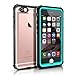 iPhone 6S Clear Waterproof Case, FITFORT IP68 Certified Extreme Durable Shockproof Snowproof Full Sealed Perfectly Fit iPhone 6S/6 (Blue&Crystal)