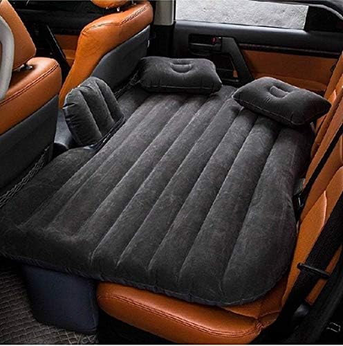 Latuki Car Travel Inflatable Car Bed Mattress with Two Air Pillows, Car Air Pump and Repair Kit|Multi Colour