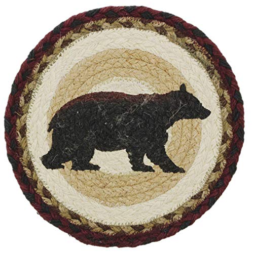 Rustic Braided Jute Rope Trivet (Cabin Bear)