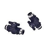 Yoebor Pneumatic Ball Valve 1/4" OD x 1/4" OD Push