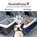 Devoted Doggy Deluxe Dog Car Seat Fits Pets up to 15lbs, Dog Booster Seat, Padded Cushioning, Adjustable Straps, Metal Frame Encasing, Installs in Seconds, Collapsible Canvas and Easy to Clean