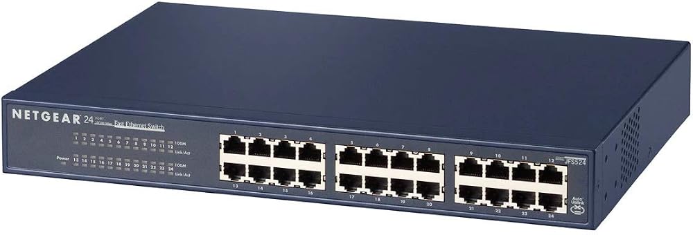NETGEAR JFS524-200EUS ProSAFE 24 Port 10/100 Fast Ethernet Switch Network