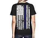 WOMENS Thin Blue Line American Flag T-shirt