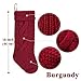 LimBridge Christmas Stockings, 2 Pack 18 inches Large Size Cable Knit Knitted Xmas Rustic Personalized Stocking Decorations for Family Holiday Season Decor, Cream or Burgundy