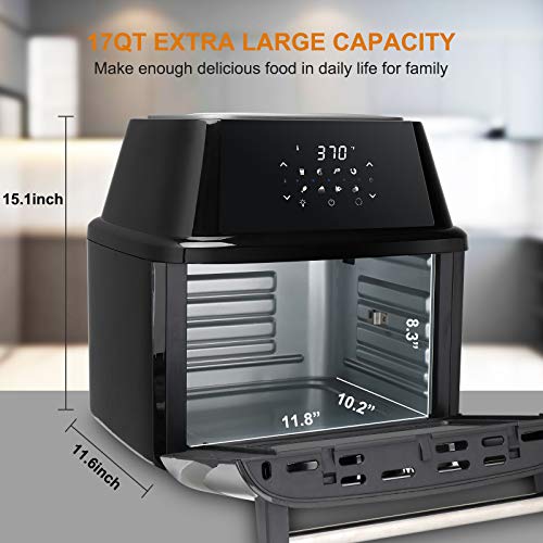 Z ZTDM Air Fryer Oven with Rotisserie, 17 QT 8in1 Air Fryer