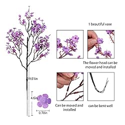 15 Pcs Purple Artificial Flowers Babys Breath