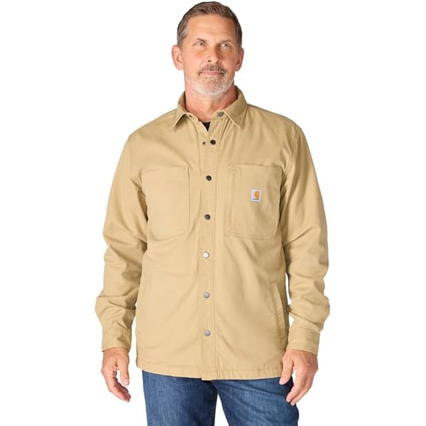 Amazon.com: Carhartt Rugged Flex® Relaxed Fit Canvas Fleece-Lined