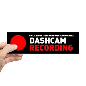 CafePress Dashcam Recording Bumper Sticker 10"x3" Rectangle Bumper Sticker Car Decal