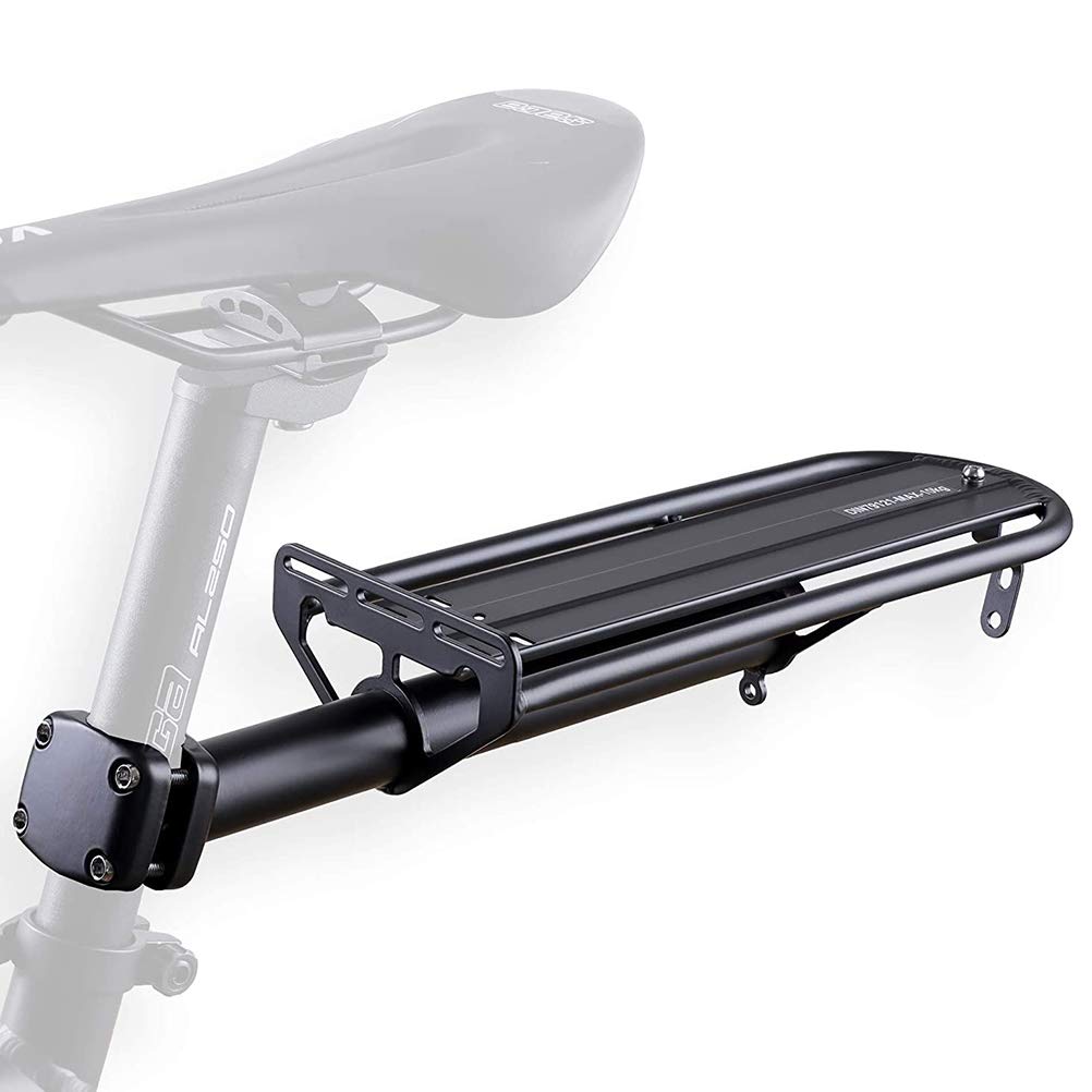 J-ouuo Bicycle Seatpost Mount Rear Back Cargo Pannier Rack Bike Rear Rack for Mountain Fat Bike Luggage Carrier