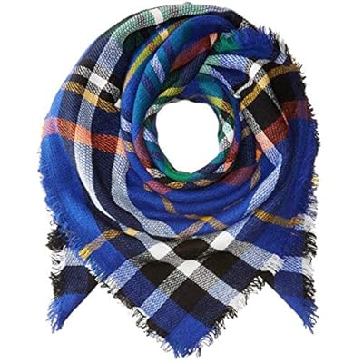 Womens Plaid Blanket Scarf Cozy Tartan Wrap Shawl Warm Scarfs with Tassel Womens Plaid Blanket Scarf Cozy Tartan Wrap Shawl Warm Scarfs with Tassel