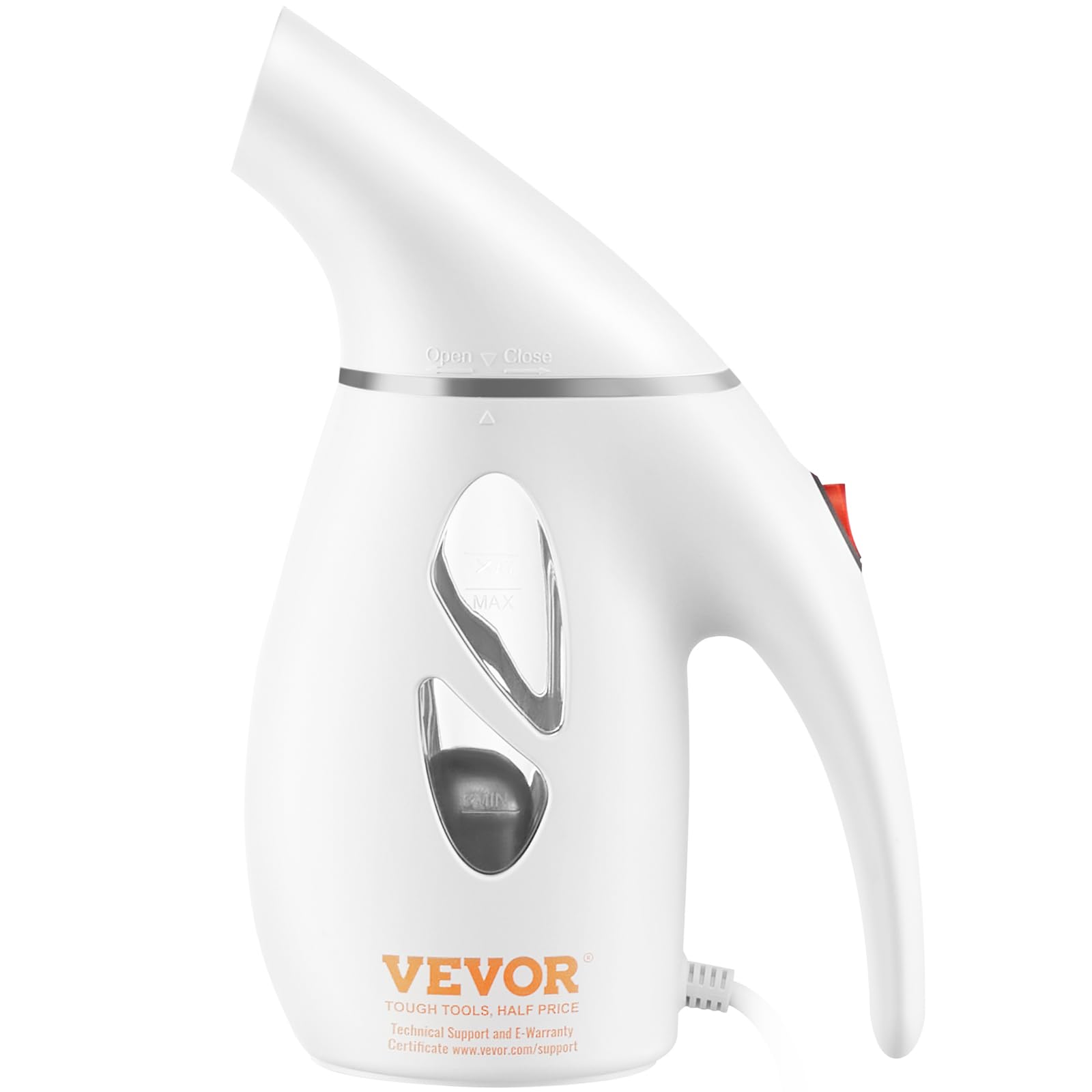 VEVOR Portable Handheld Fabric Steamer, 900W Quick Heat Steamer for Clothes, Wrinkle Remover Clothing Iron Intelligent Controller & Auto-Off & Large Detachable Water Tank, With Gloves, 240ml