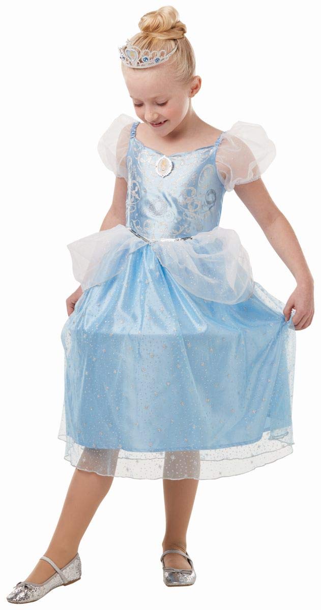 Rubie's Official Disney Princess Cinderella Glitter and Sparkle Girls Costume, Childs Size Medium Age 5-6 Years
