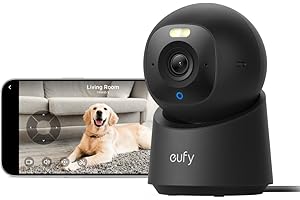 eufy Indoor Cam E30, Latest Generation, 4K UHD Security Camera, 360 Pan-Tilt, Color Night Vision, AI Detection for Human/Pet/
