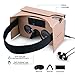 POTOK 2016 Newest Google Cardboard Kit V2 Big Lens 3D Virtual Reality Cardboard Glasses with T Head Strap,Compatible with 3-6inch Screen Android and Apple Smartphone