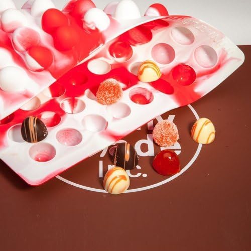 Truffly Made. Dome Chocolate Mold - Truffle, Jelly and Candy Mold, 80 cavities, One step candy pop-out by Truffly Made, Inc.