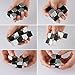 Metal Aluminum Alloy Infinity Cube Fidget Finger Toy - Pocket Size - Infinite Cube Relaxation Stress Reducer for ADD, ADHD, Anxiety, Autism Adult & Kids, Ultra Durable (Silver-Black)