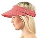 UPF UV Sun Protection Wide Brim 100% Cotton Beach Pool Visor Golf Cap Hat Hot Pink