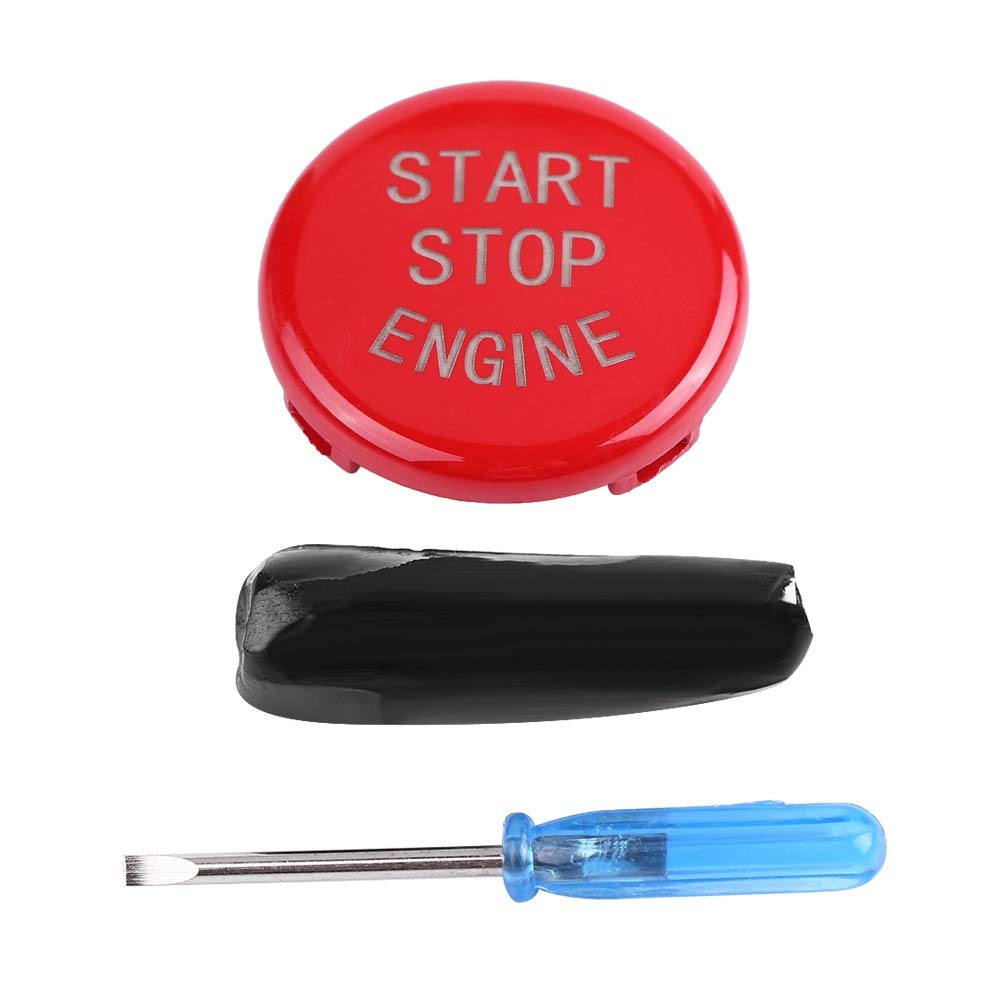 Car Start Button, Engine Ignition Switch Cover, Screwdriver Included, Clay Included, for Cars, SUVs, Trucks