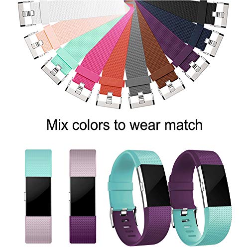image for GEAK Replacement Bands for Fitbit Charge 2, Adjustable Classic Wristba