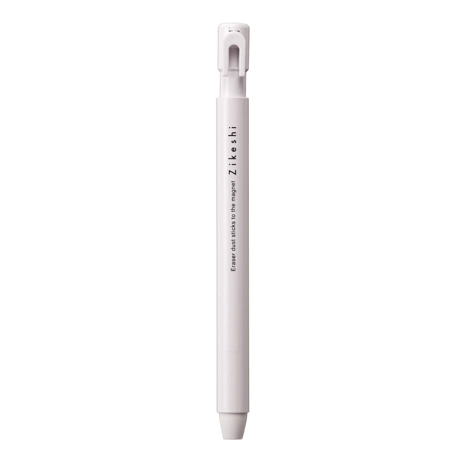 Kutsuwa HiLiNE Pen Zikeshi, an eraser dust sticks to the magnet, White Body, White Core(RE037WH)