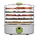 PowCube HKHL1H2 Dehydrator Fruit Dryer Machine Electric 5 Tier Food Preserver with Adjustable Temperature & Digital Timer, 304251283mm, White