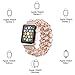 Tomazon Compatible Apple Watch Band 38mm, Fashion Handmade Elastic Stretch Crystal Beaded Metal Bracelet Link Women Girls iWatch Strap Compatible Apple Watch Series 3/2 / 1 - Pink