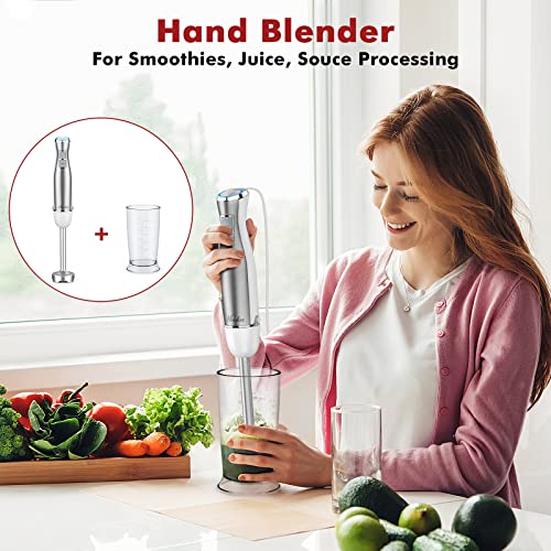 MOOKA Hand Blender, 5in1 MultiPurpose Immersion Blender, 1100W 12