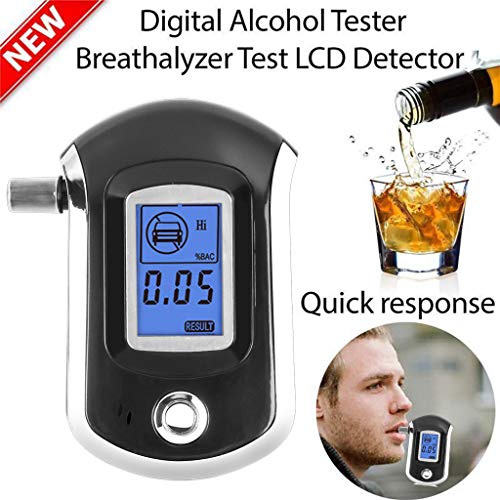 Rucan Digital Breath Alcohol Tester LCD Breathalyzer Analyzer Detector