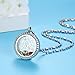 feilaiger Birthstone Family Tree of Life Screw Floating Charm Living Memory Locket, DIY Stainless Steel Toughened Glass Pendant Necklace (Magnet-Diamond)