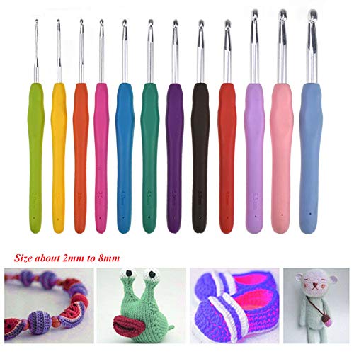 5 Crochet+Various+Needles+Sunrans+Ergonomic
