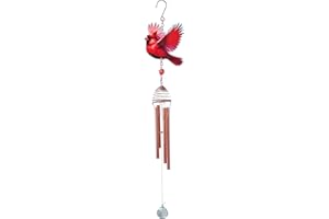 Spoontiques Cardinal Wind Chime - Outdoor Garden Décor - Decorative Chimes for Yard, Garden, Backyard and Patio Decoration