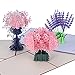Antner Pop Up Cards Greeting Cards, 4 Romantic Bouquets 3D Cards Birthday Cards Thank You Cards Anniversary Cards Dating Cards Weddings Parties Thanksgiving Day Cards for All Occasions