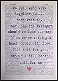 Bruce Springsteen If I Should Fall Behind LYRICS VINTAGE DICTIONARY PRINT ART