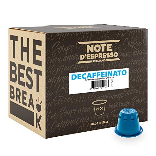 Note D'Espresso -Decaffeinato - Kapselmaschinen - ausschließlich Kompatibel mit Nespresso*- 5,6 g x 100