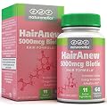Biotin Hair Growth Vitamins - 11 Powerful Ingredients Including 5000mcg Biotin - 3rd Party Tested & Certified - Addresses Potential Vitamin Deficiencies That Could Cause Hair Loss* - Promotes Cell Growth* - 60 Vegetarian Capsules for 1 Full Months Supply 