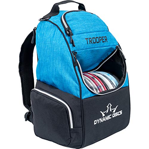 Dynamic Discs Trooper Disc Golf Backpack | Heather Blue | Frisbee Disc Golf Bag with 18+ Disc Capacity | Introductory Disc Golf Backpack | Lightweight and Durable