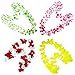WeeCosy 12 Counts Tropical Hawaiian Leis and Necklace Luau Flower Party Favors(One Dozen)