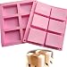 CHICHIC 2 Pack 6 Cavities Silicone Soap Mold, 6 Cavity DIY Soap Molds, Rectangle Baking Mold Cake Pan Biscuit Chocolate Mold, Ice Cube Tray, Premium Silicone Soap Bar and Resin Mold for Homemade Craft