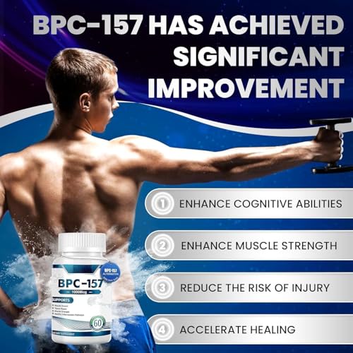 𝗕𝗣𝗖 𝟭𝟱𝟳 Peptide Capsules, 𝗕𝗣𝗖 - 𝟭𝟱𝟳 Pro 1000mcg, New Protective Compound 𝟭𝟱𝟳 Non-Gmo, Gluten Free Supplement for Faster Recovery, 60 Capsules (BPC-157)