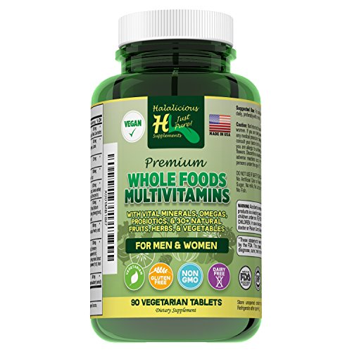 Vegan, Halal, Natural Whole Food Multivitamin Plus Minerals Men/Women