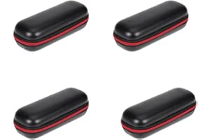 Ipetboom 4Pcs Waterproof Zippered EVA Watch Case Set 16X6X5Cm Black Anti-Fall Watch Holder Random Color