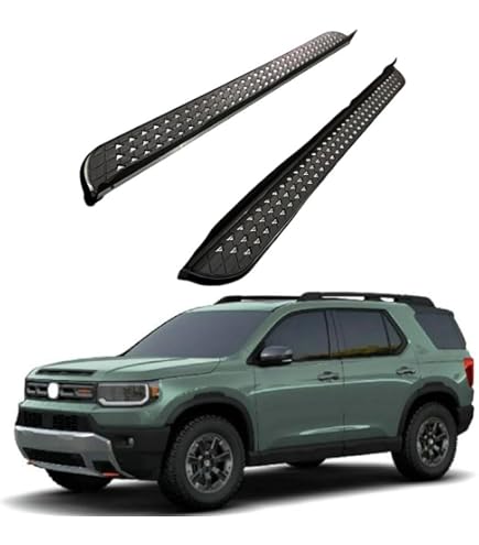 2 Pcs Fits For Honda Passport 2026 Side Step Running Board Nerf Bar Pedal Running Board Aluminium YaoYing Black (with Brackets