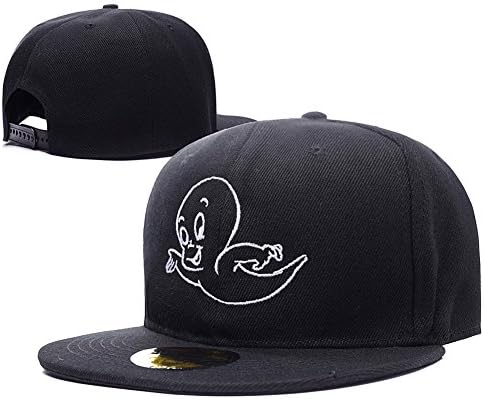 HAISHEN Casper The Friendly Ghost Flying Logo Adjustable Snapback Embroidery Hats Caps - Black