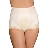 Rago Style 919 | Light Shaping Panty with V Leg Lace Design | High Rise Brief | Made in USA | Sm - 8X
